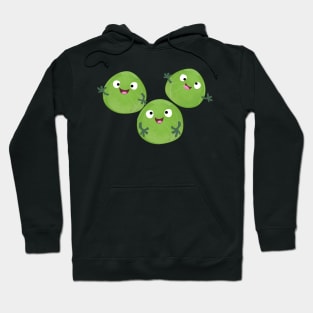 Funny Brussels sprouts vegetables cartoon Hoodie